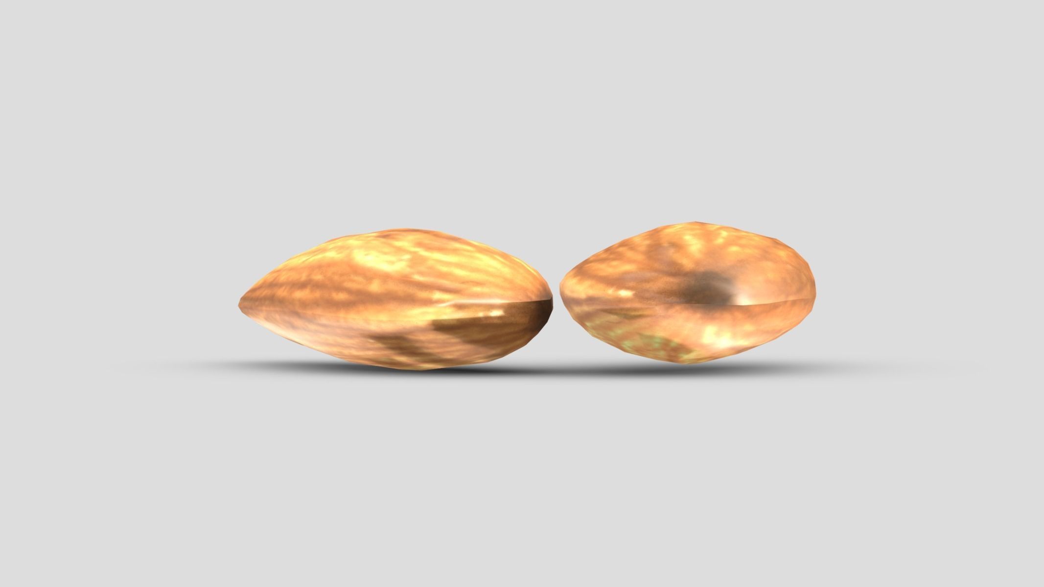 Almond Low Poly Low-poly 3D model_4