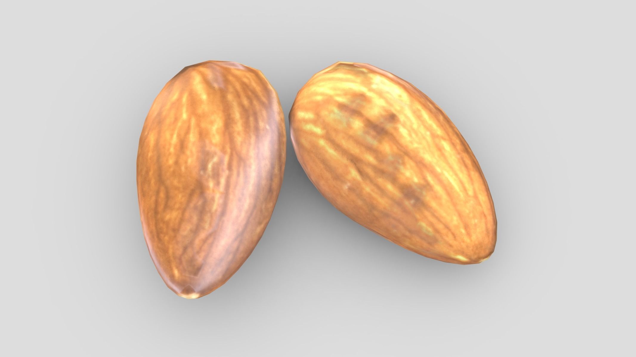 Almond Low Poly Low-poly 3D model_10