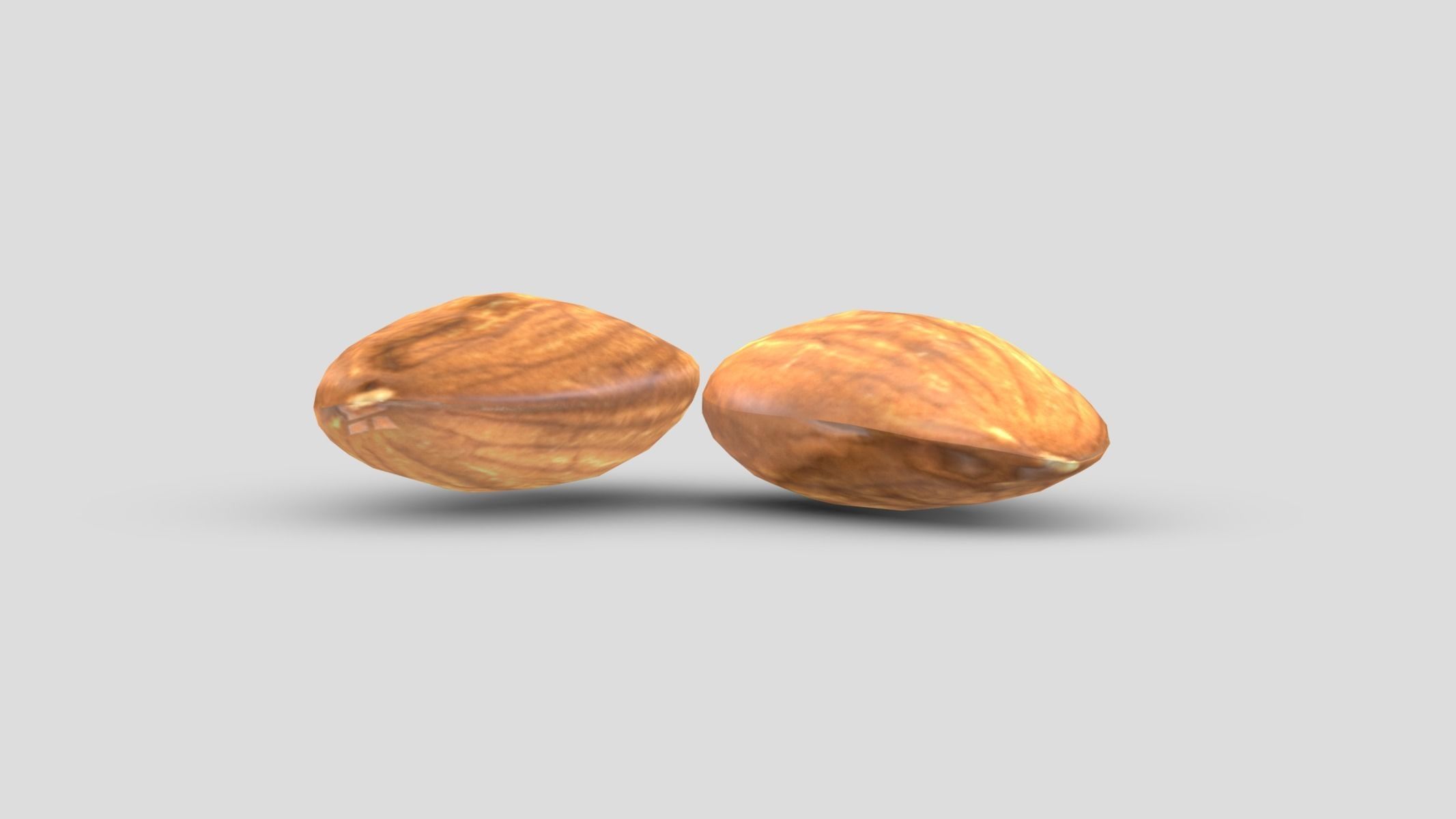 Almond Low Poly Low-poly 3D model_6