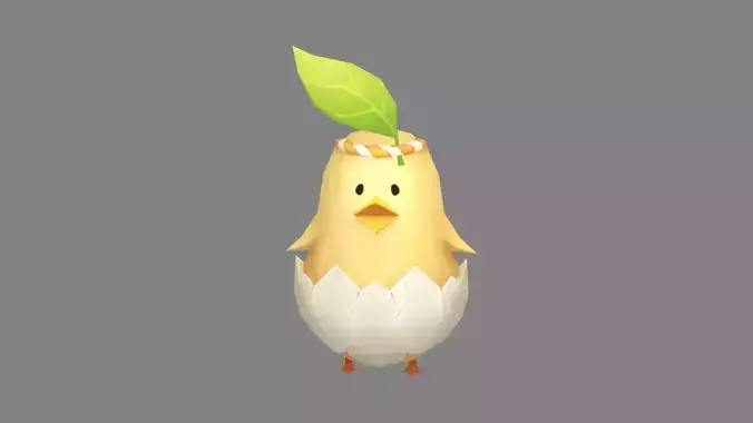 Cartoon new born chick - newborn bird