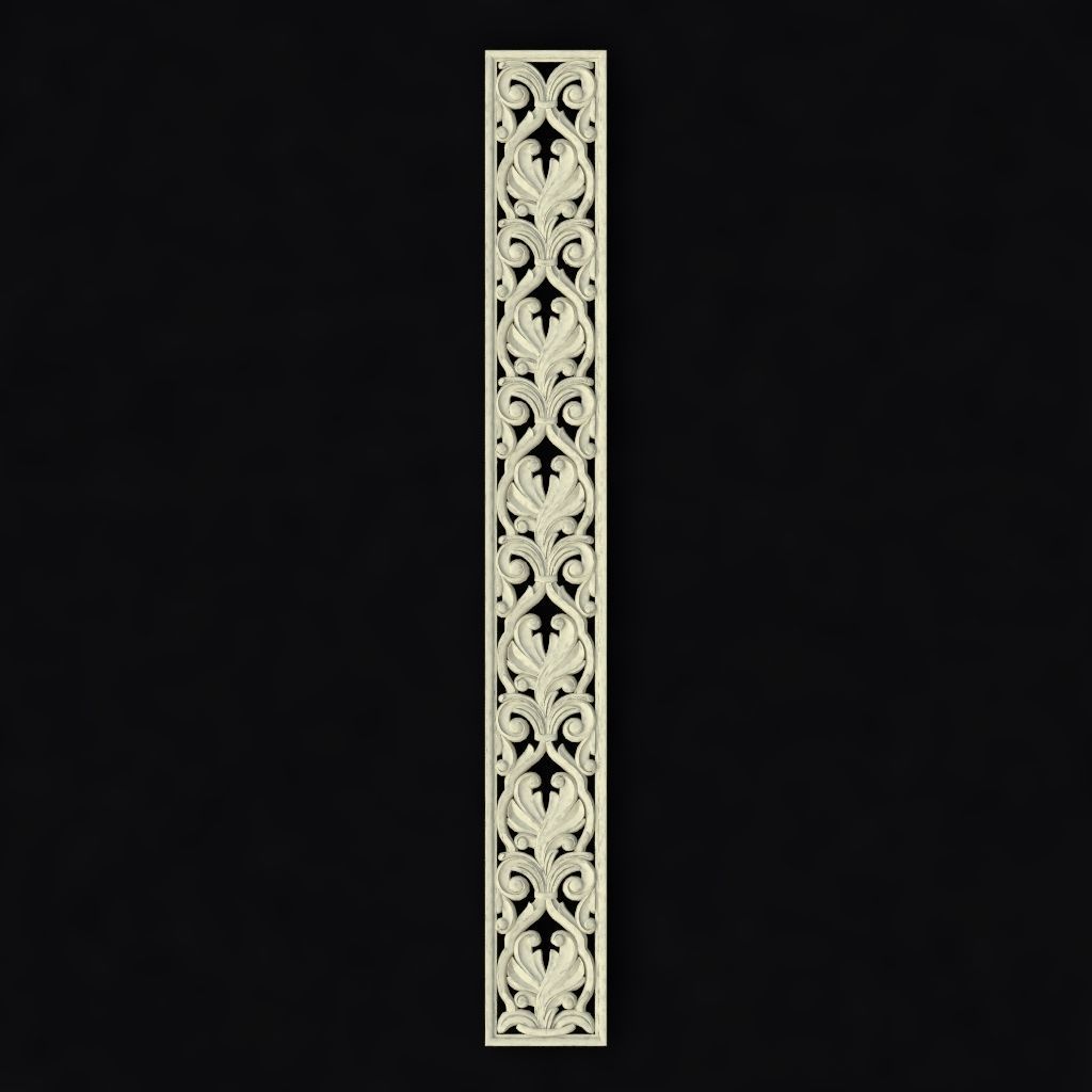 Central decor ornament for furniture 3D model_1