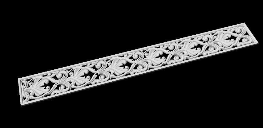 Central decor ornament for furniture 3D model_3