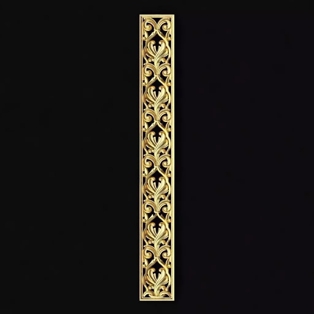 Central decor ornament for furniture 3D model_0