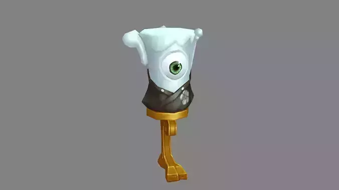 Cartoon candle holder monster - one-eyed monster