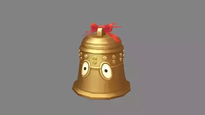 Cartoon copper bell character