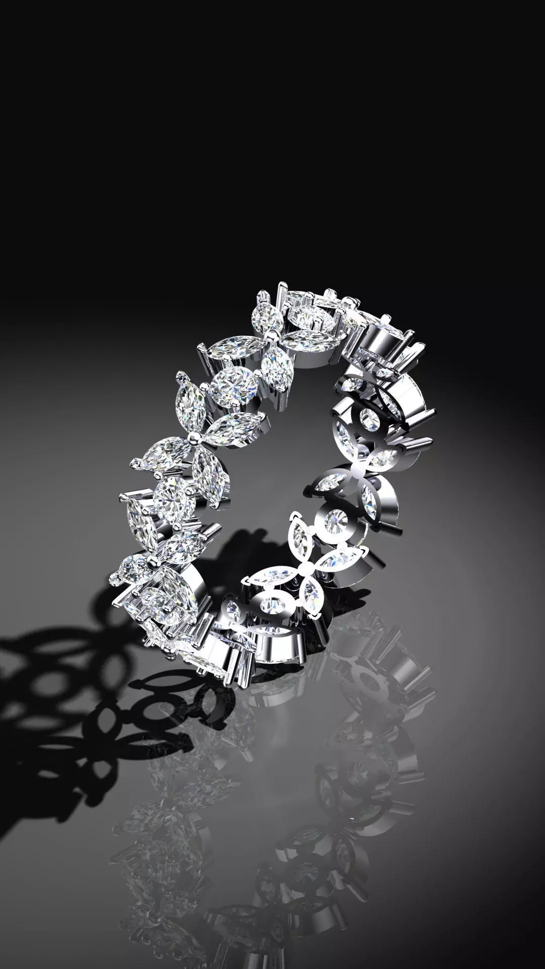 ETERNITY DIAMOND RING 3D print model_0