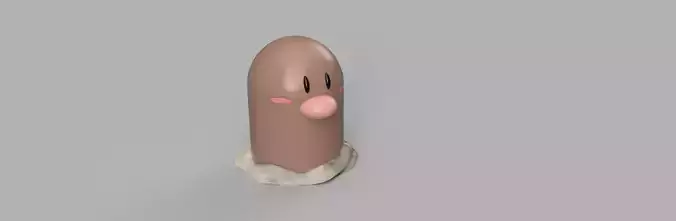 Pokemon 0050 Diglett 3D model