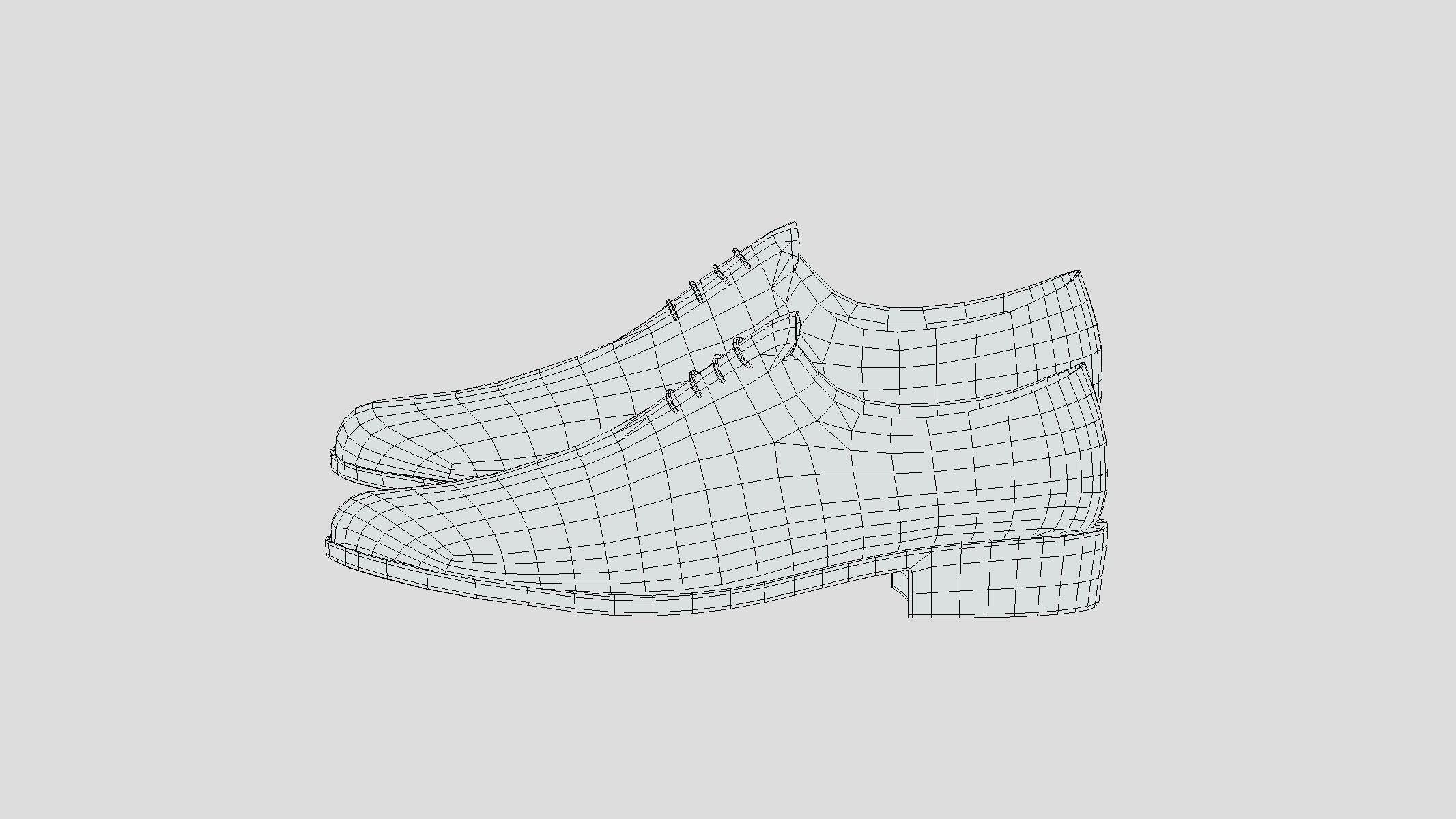 Cap Toe Low Poly Low-poly 3D model_1