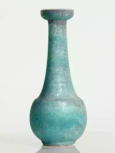 Long neck green vase