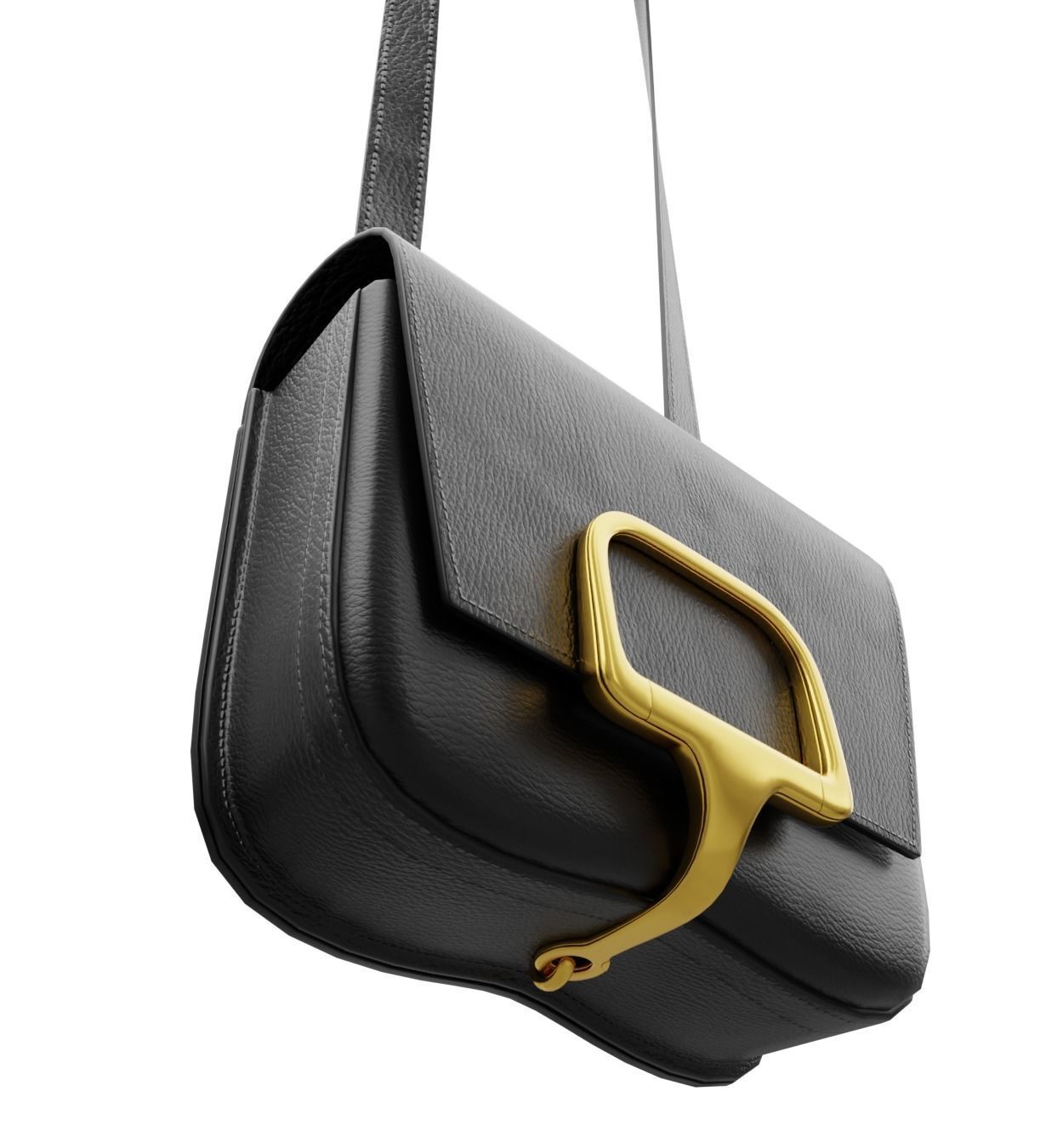 Hermes Della Cavalleria Mini Rubis Bag Low-poly 3D model_2