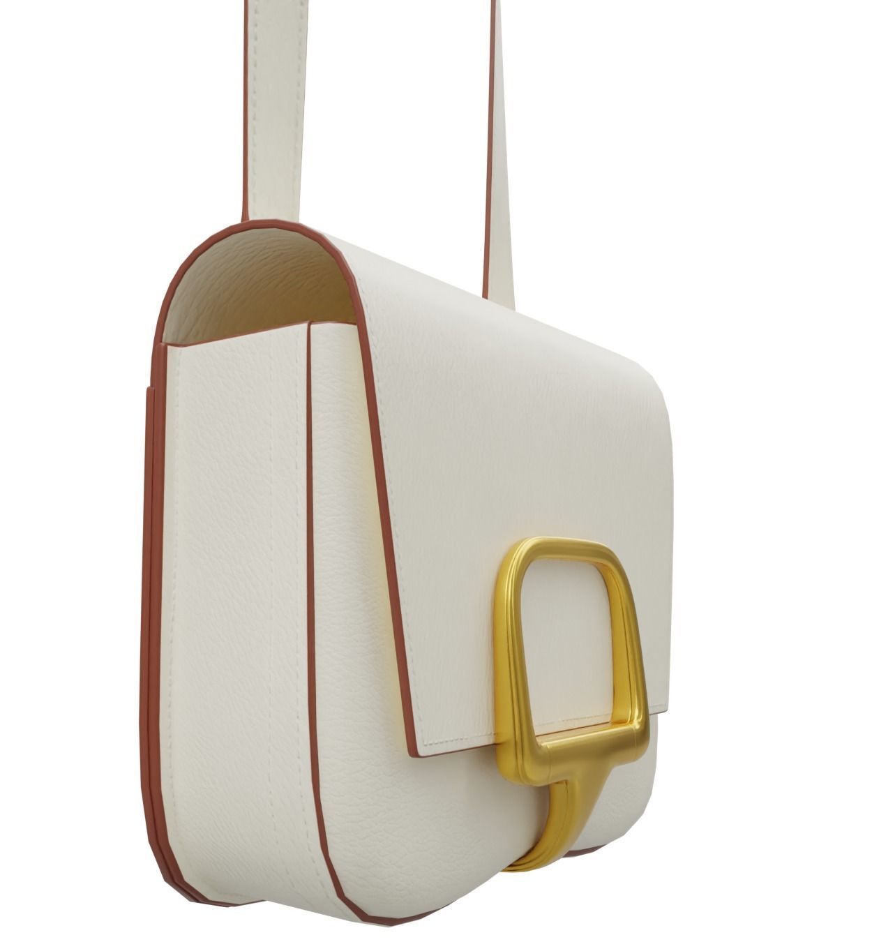 Hermes Della Cavalleria Mini Rubis Bag Low-poly 3D model_3