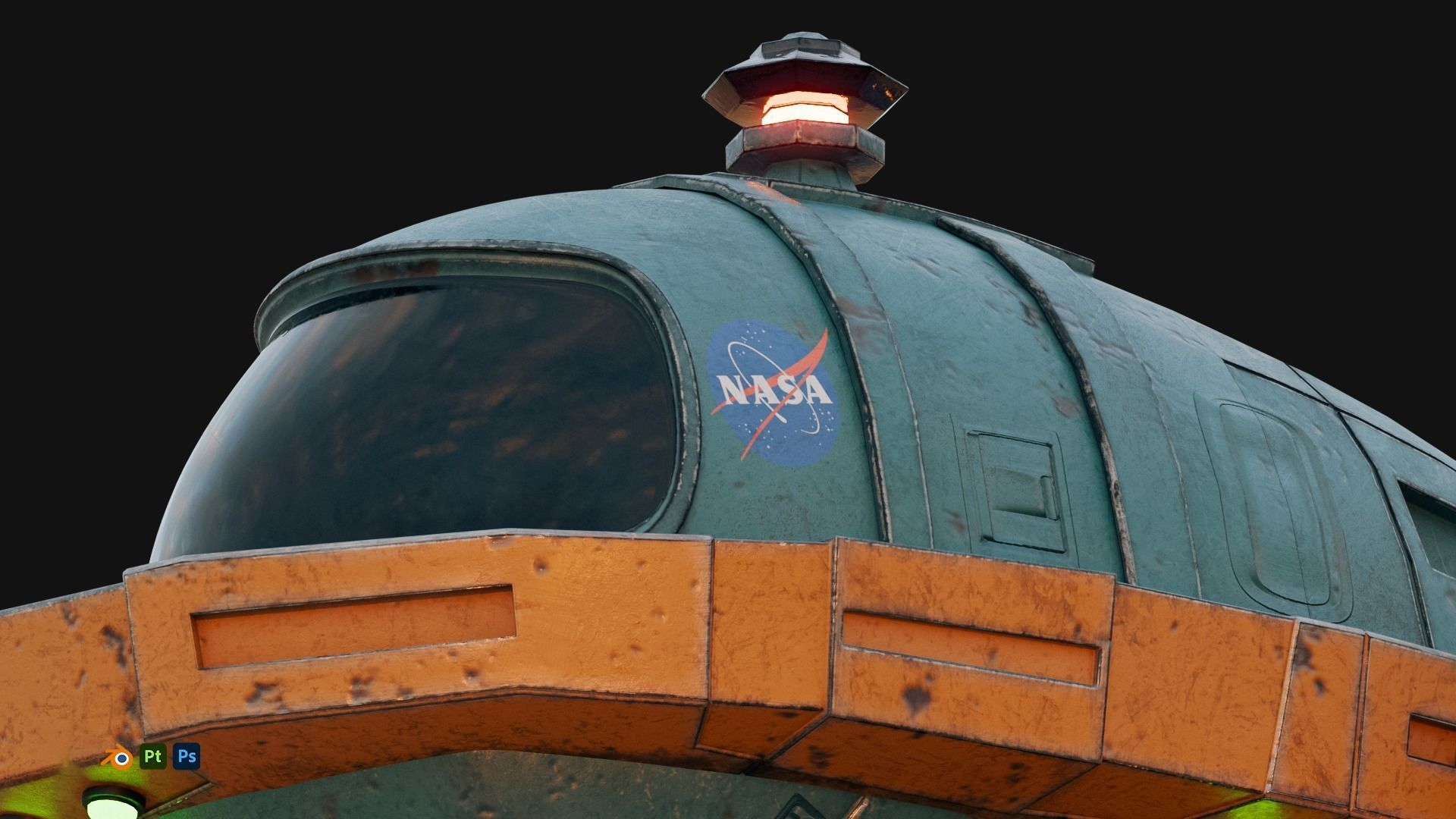 Cartoon Plane Concept 3d Model Game Asset 3D model_9