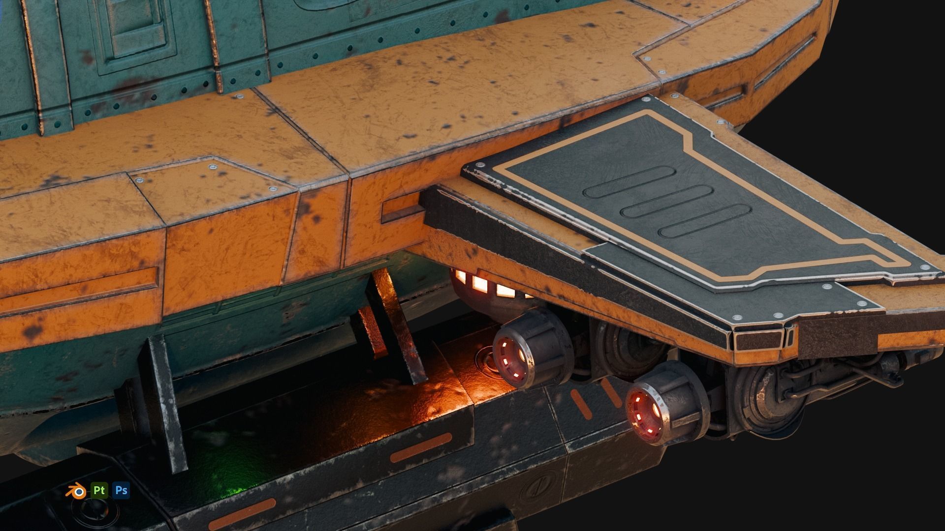 Cartoon Plane Concept 3d Model Game Asset 3D model_14