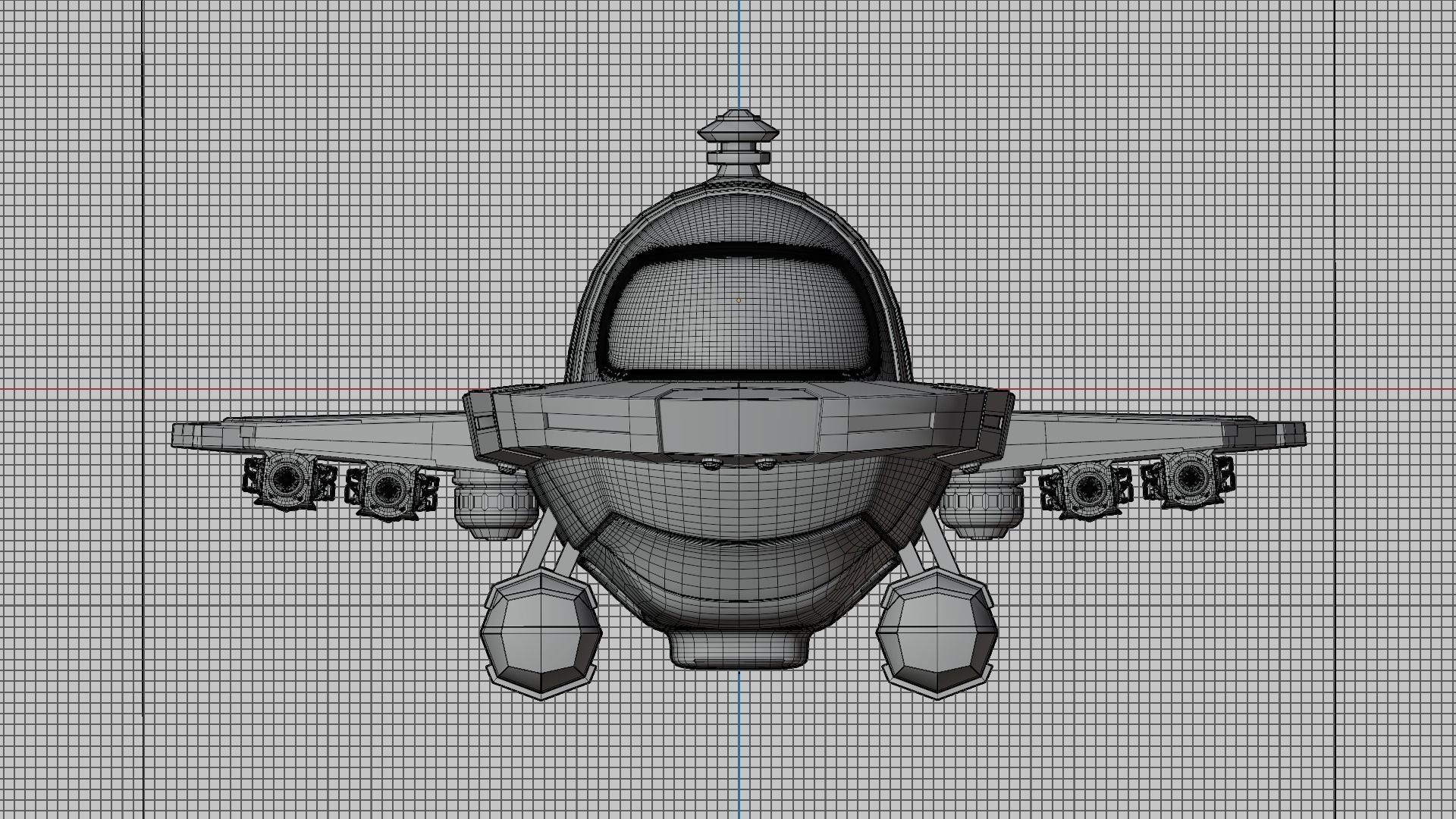 Cartoon Plane Concept 3d Model Game Asset 3D model_33