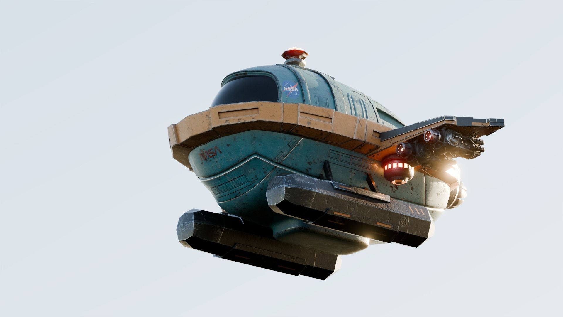 Cartoon Plane Concept 3d Model Game Asset 3D model_15