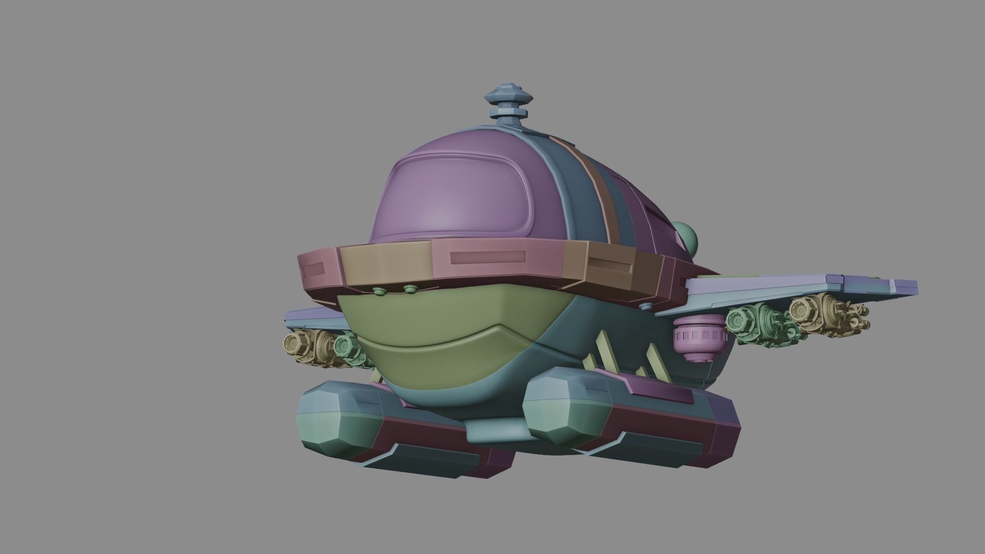 Cartoon Plane Concept 3d Model Game Asset 3D model_17