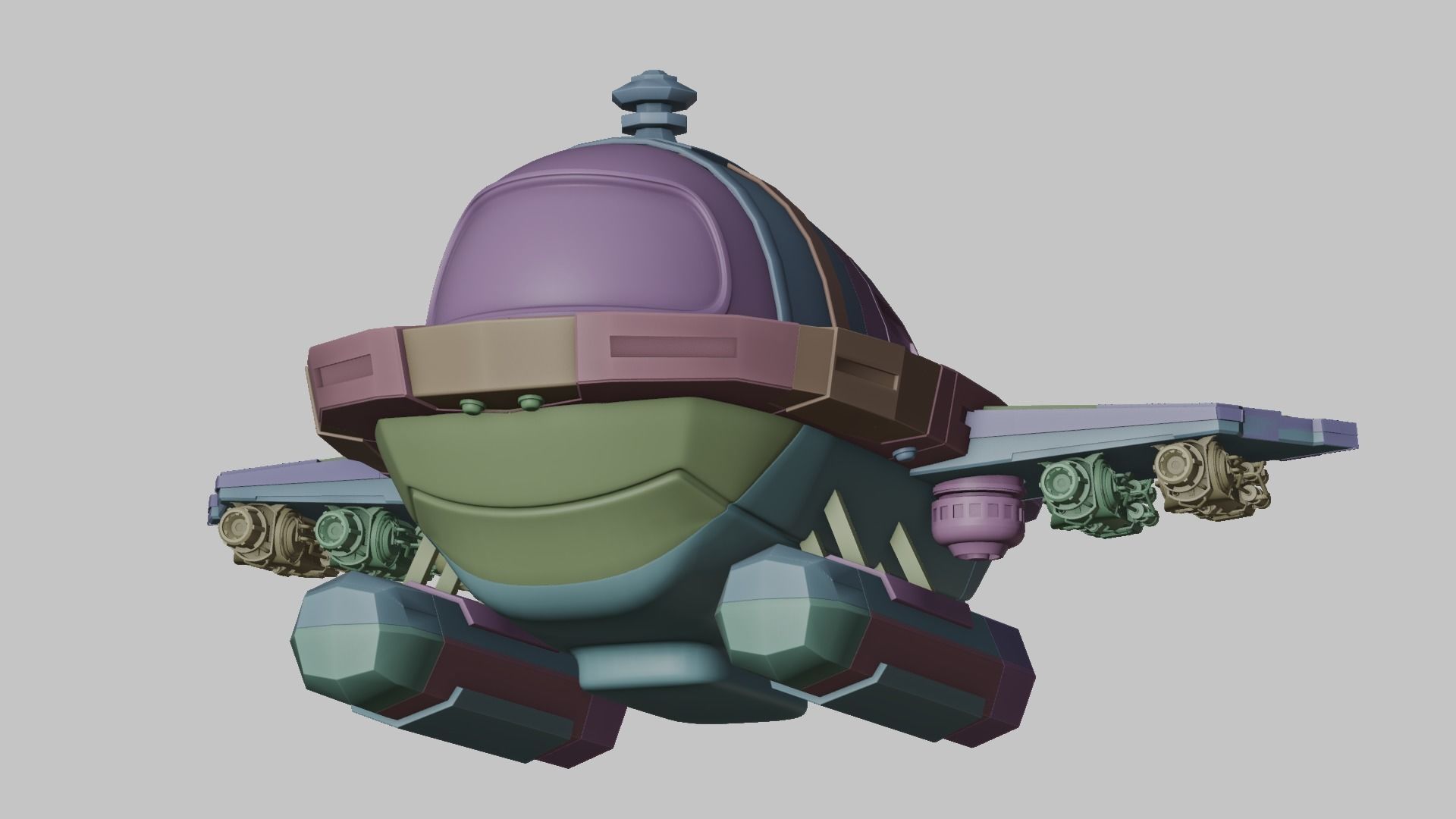 Cartoon Plane Concept 3d Model Game Asset 3D model_25