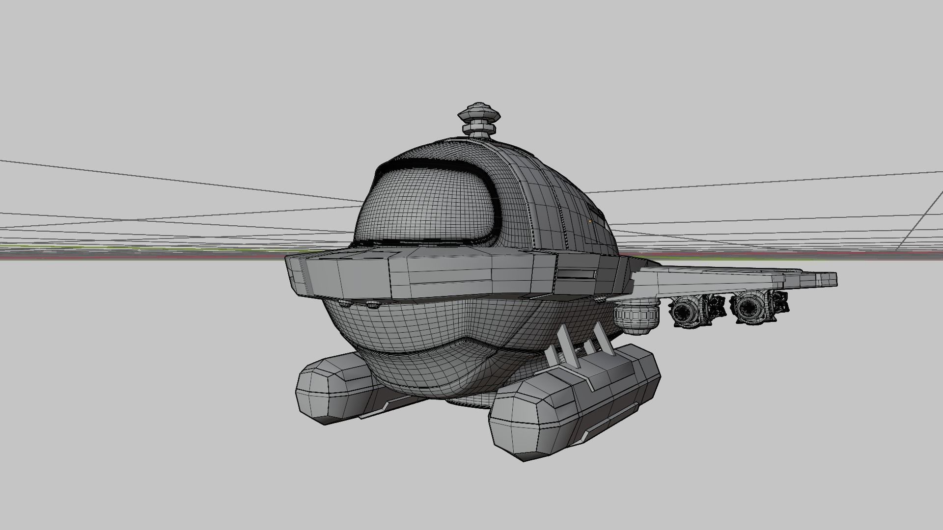 Cartoon Plane Concept 3d Model Game Asset 3D model_35