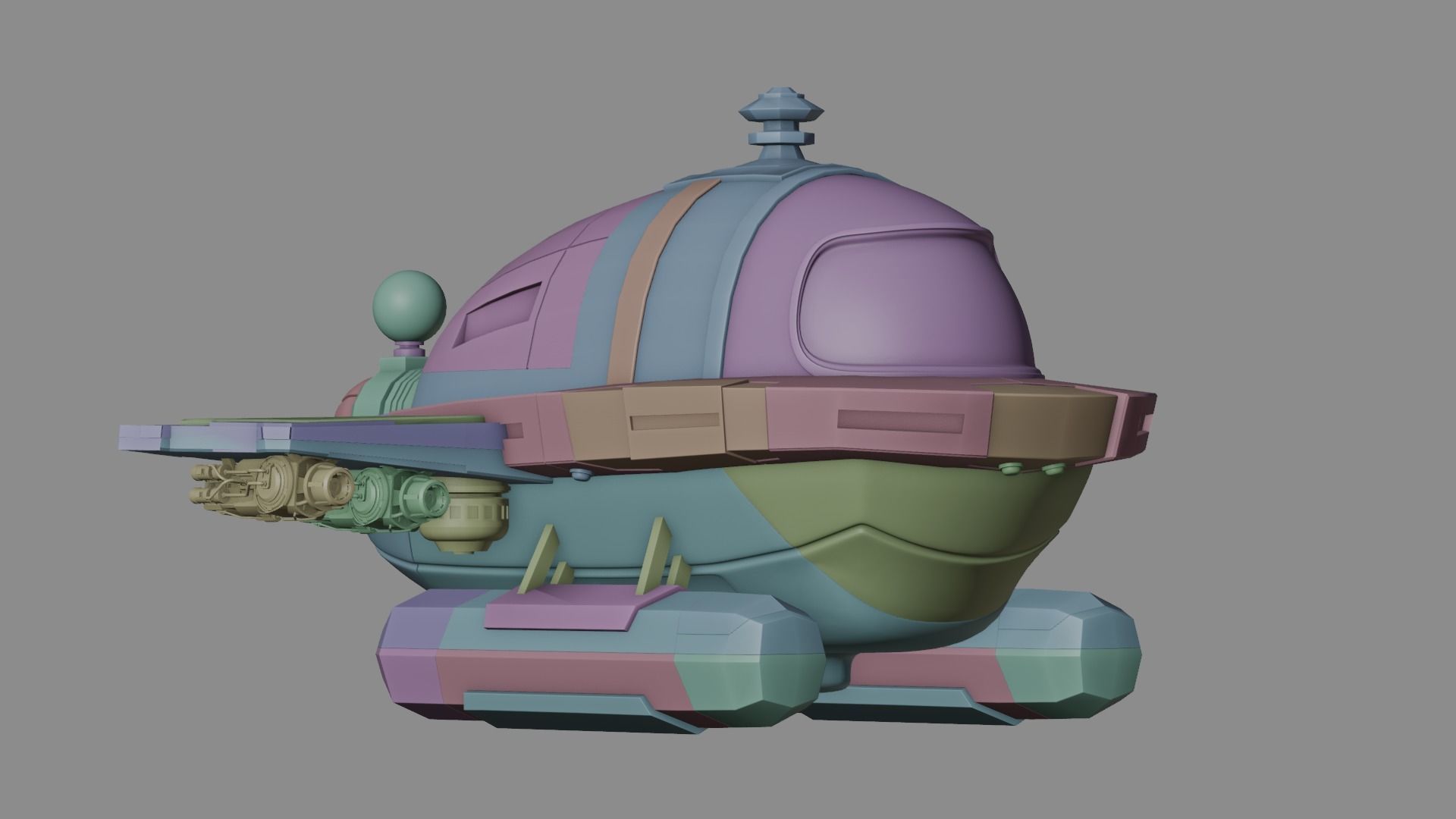 Cartoon Plane Concept 3d Model Game Asset 3D model_20