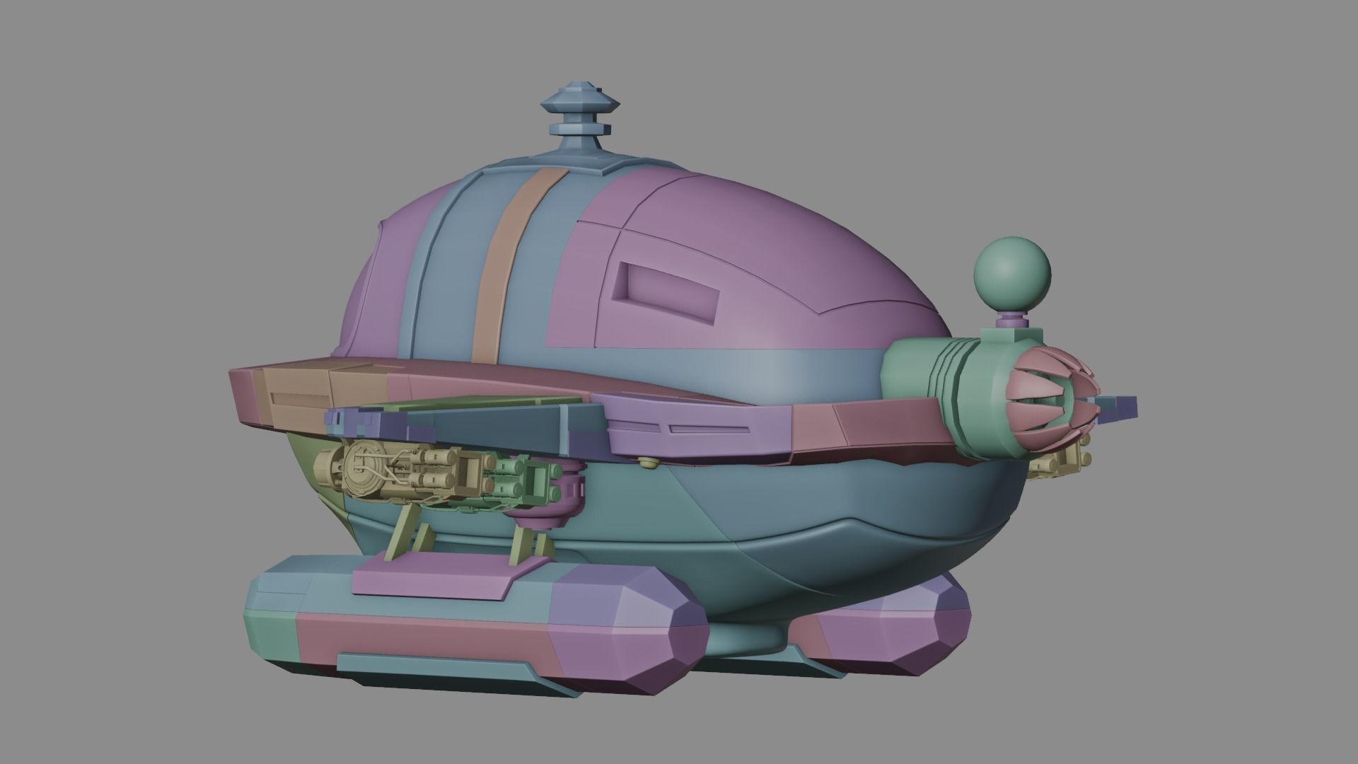 Cartoon Plane Concept 3d Model Game Asset 3D model_19