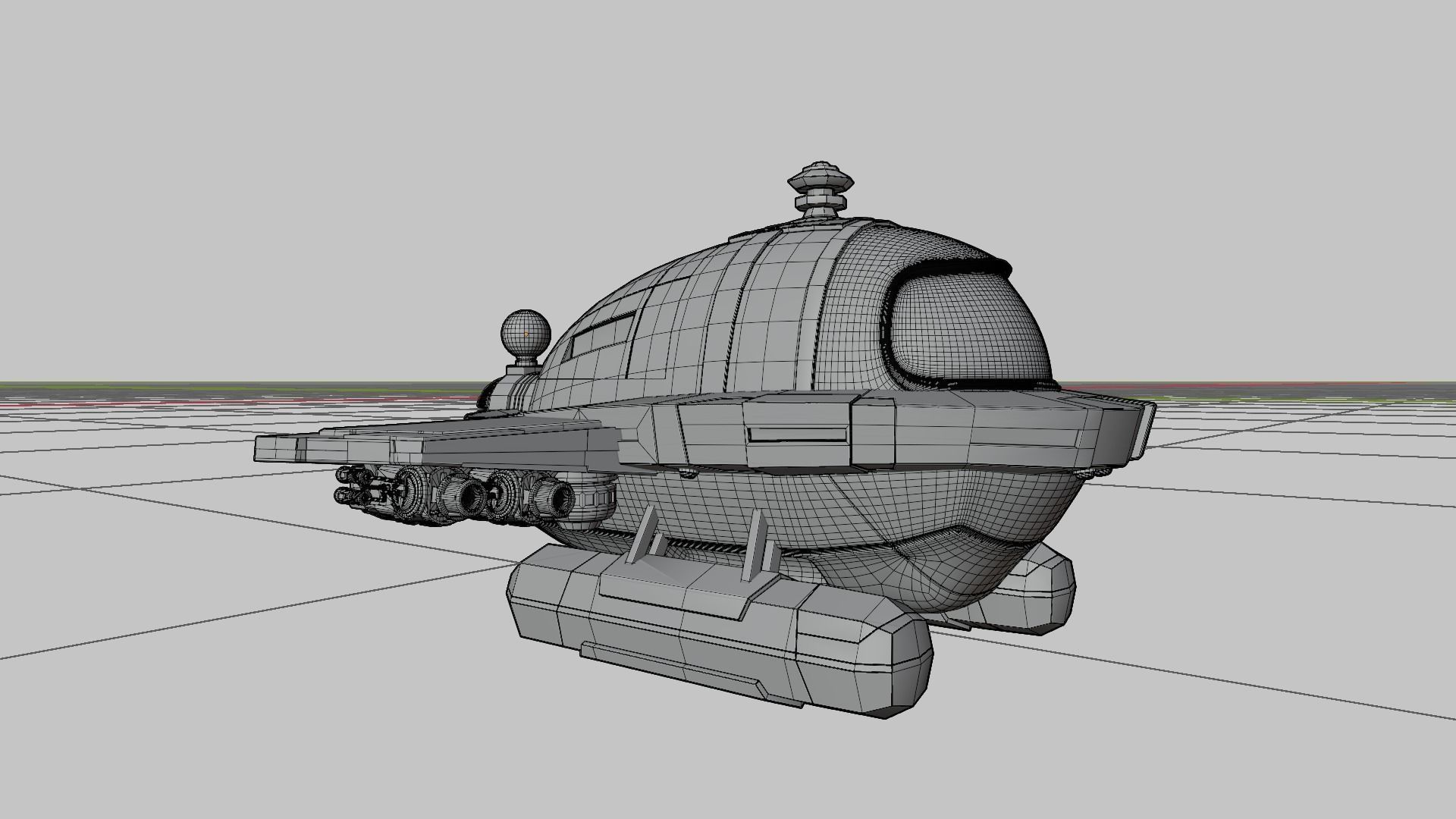 Cartoon Plane Concept 3d Model Game Asset 3D model_34