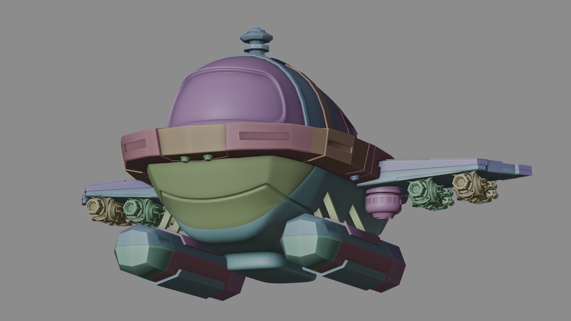 Cartoon Plane Concept 3d Model Game Asset 3D model_18