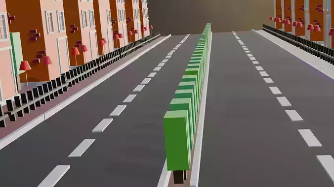 3d Town Model For 3d Cartoon Animation