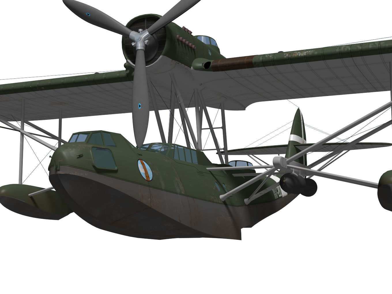 CANT Z501 Gabbiano 3D model_6