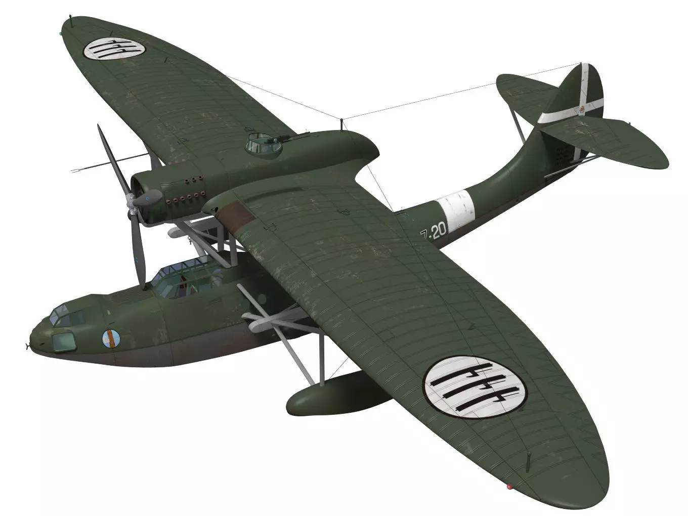CANT Z501 Gabbiano 3D model_0