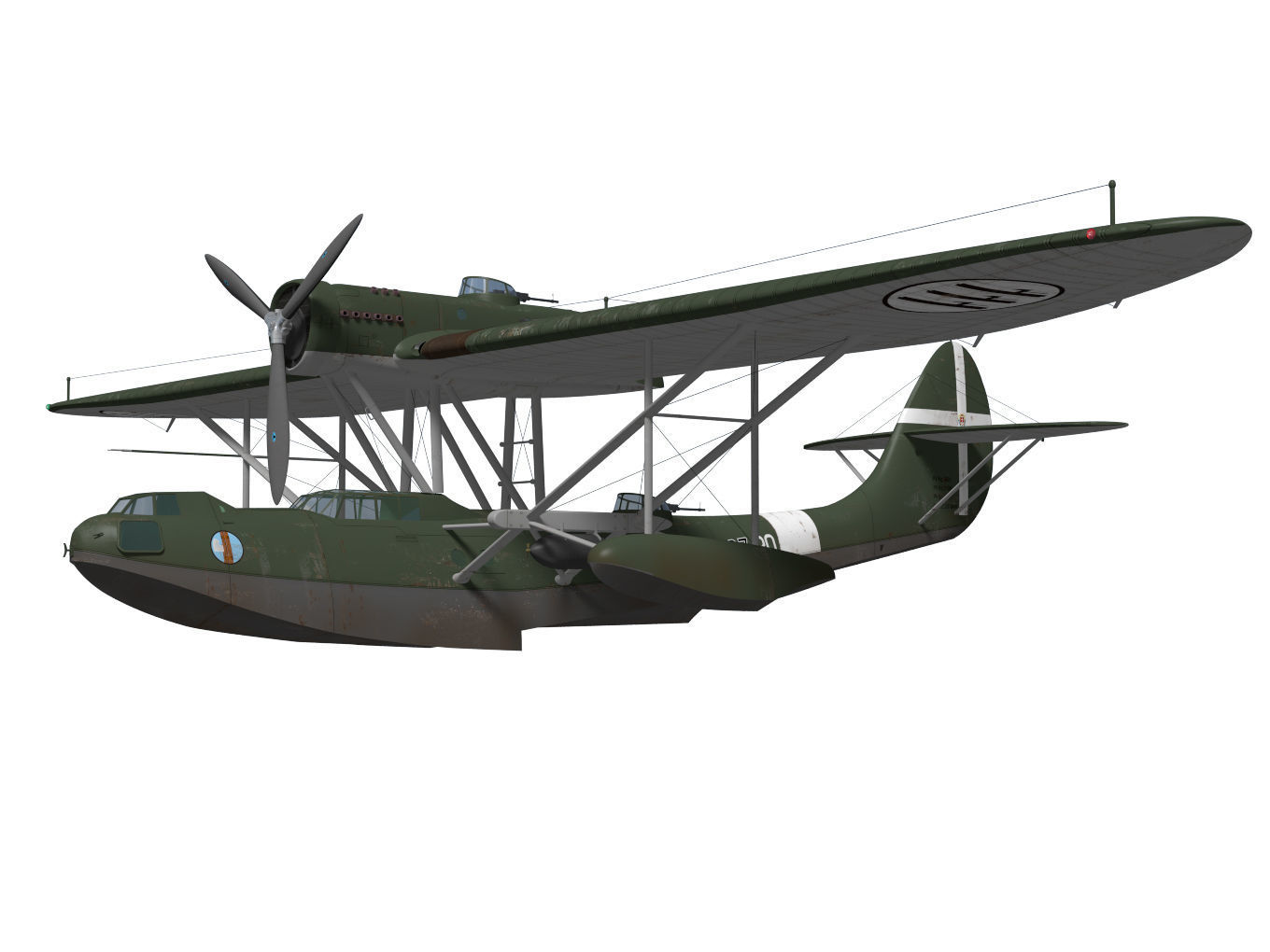 CANT Z501 Gabbiano 3D model_2