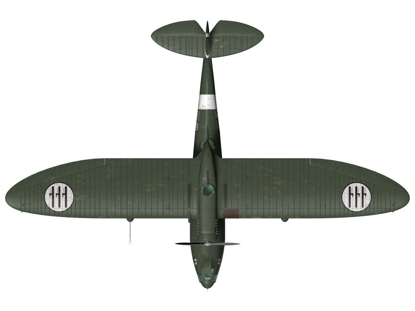 CANT Z501 Gabbiano 3D model_9