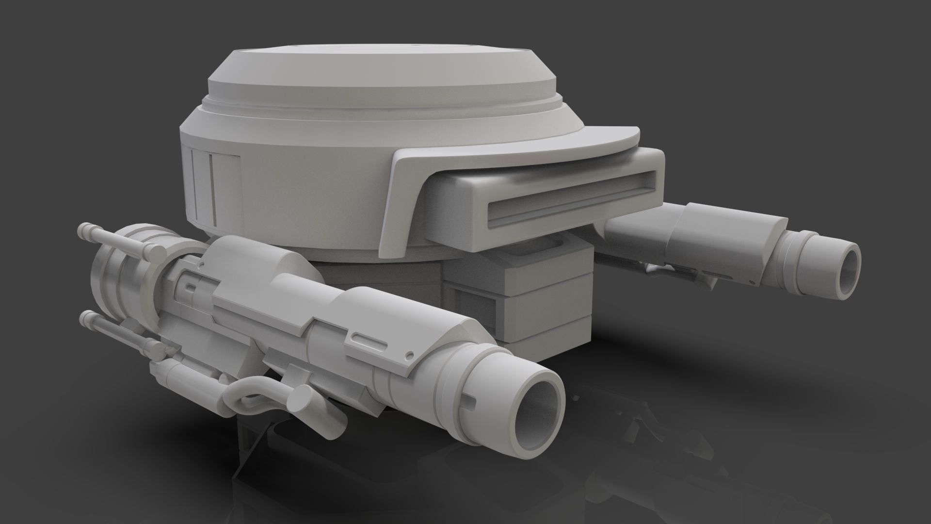 Sci-Fi Drone - 1 - Untextured 3D model_2