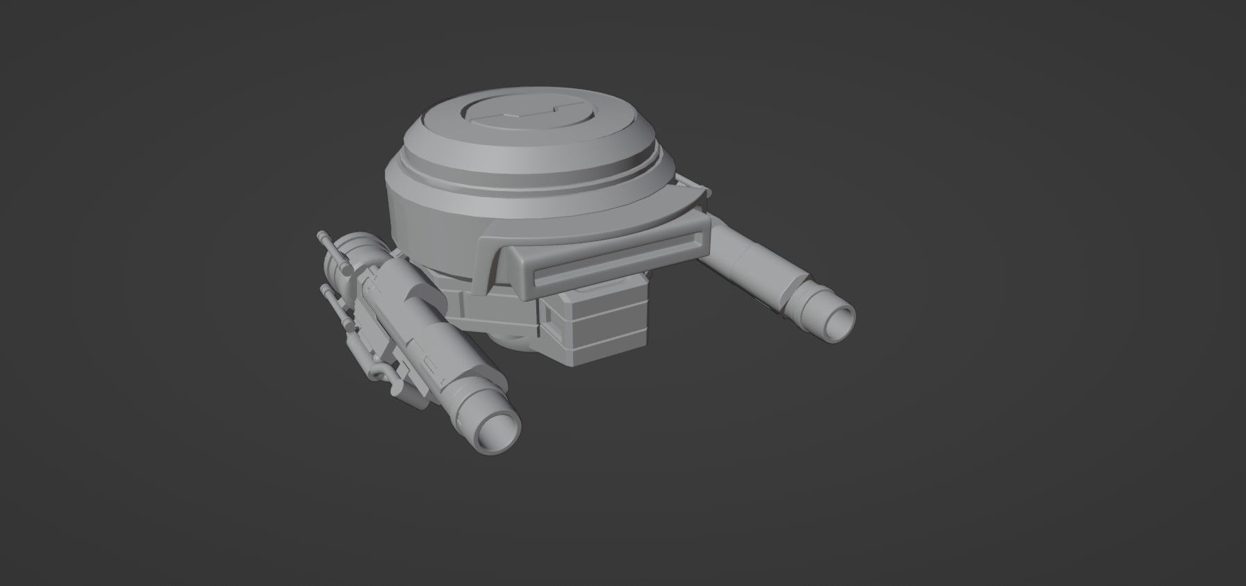 Sci-Fi Drone - 1 - Untextured 3D model_10