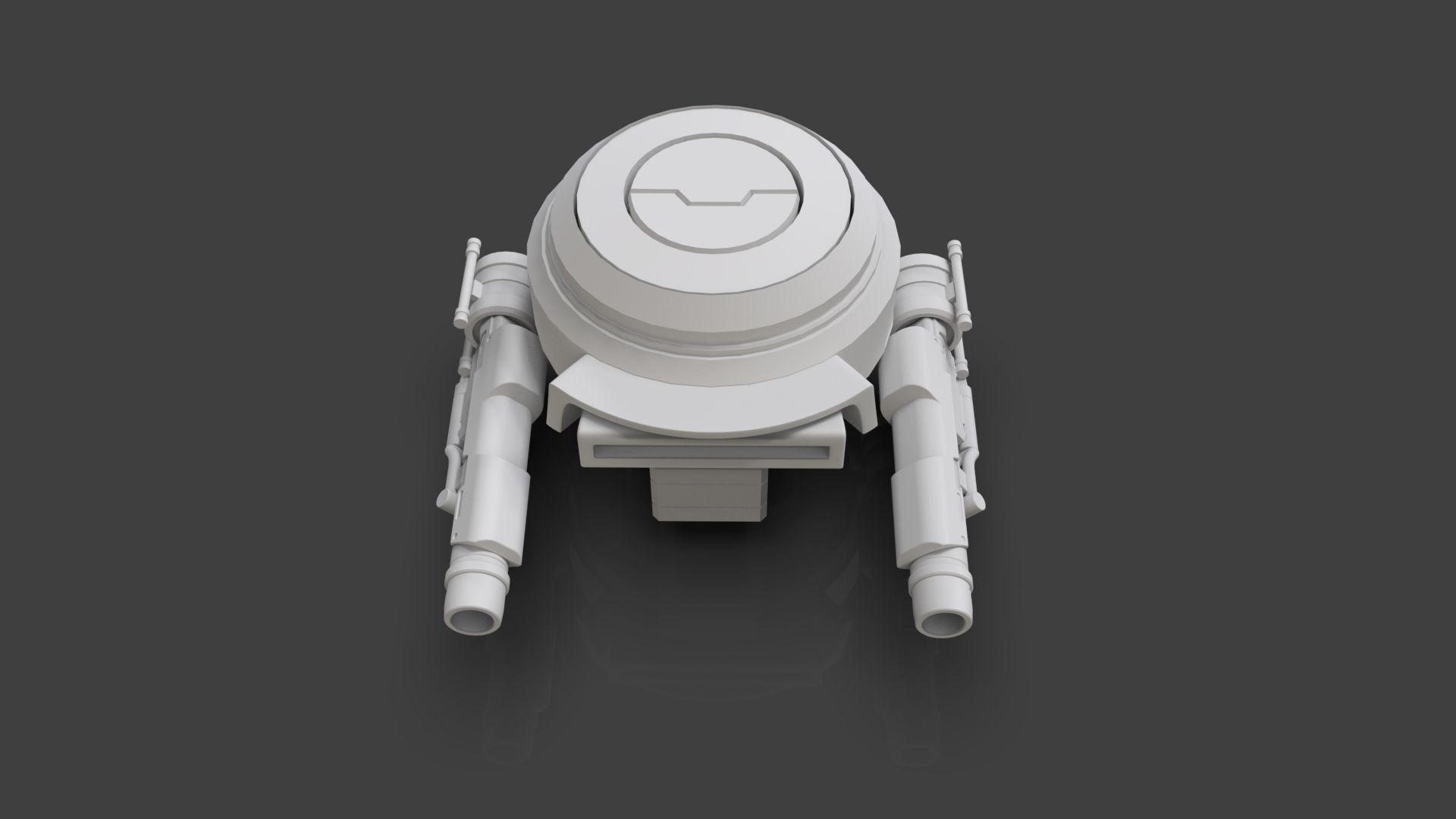 Sci-Fi Drone - 1 - Untextured 3D model_1