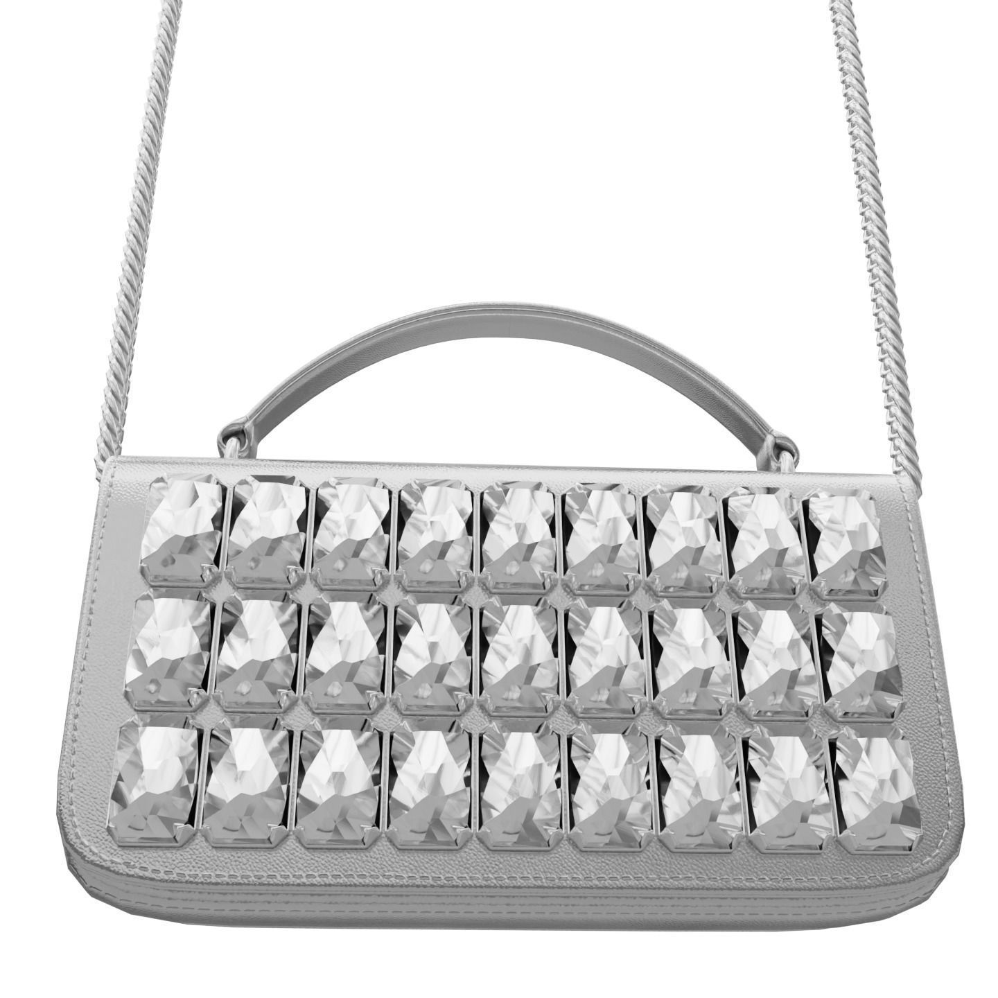 Moschino Laminated Bag With Jewel Stones Bag Low-poly 3D model_23