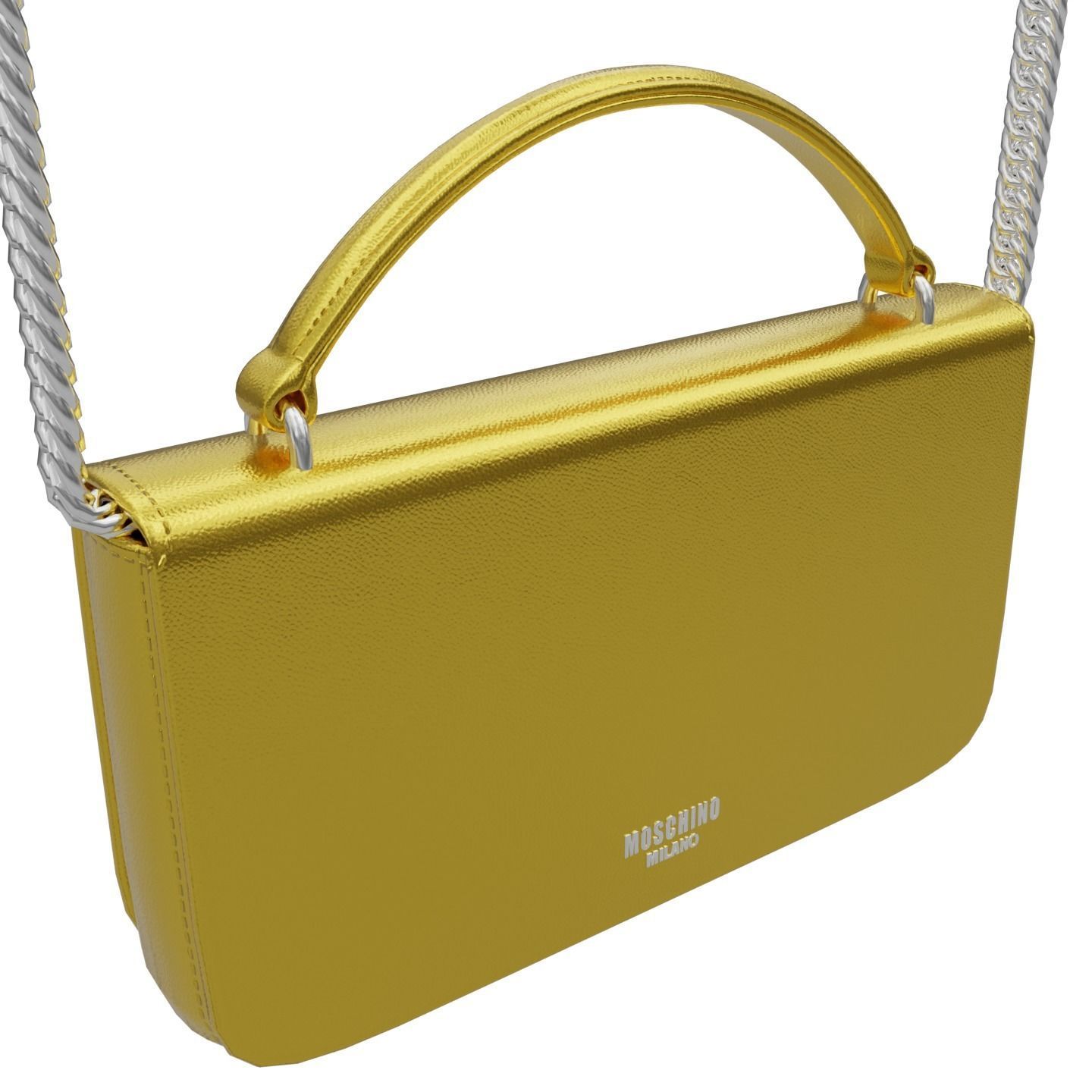 Moschino Laminated Bag With Jewel Stones Bag Low-poly 3D model_10