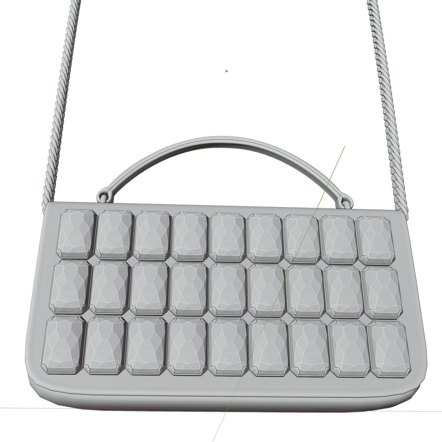 Moschino Laminated Bag With Jewel Stones Bag Low-poly 3D model_26