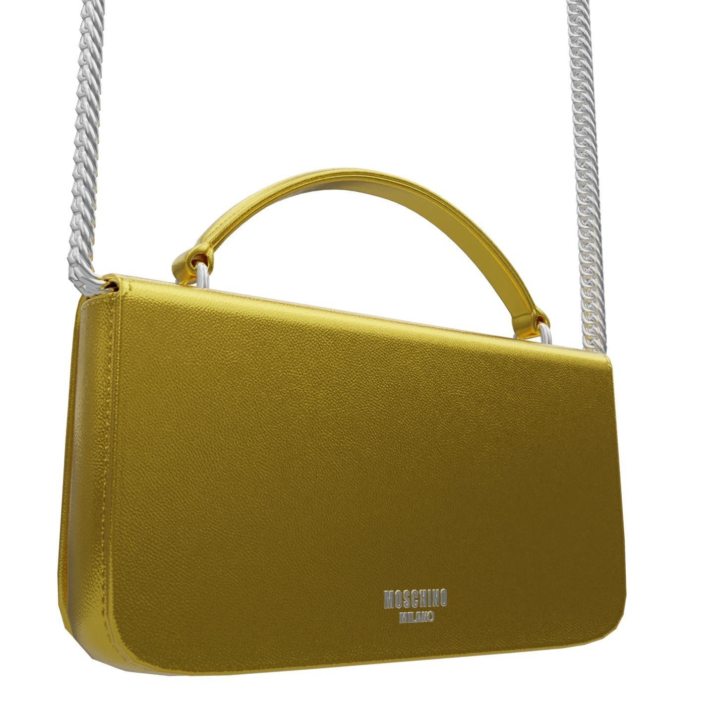 Moschino Laminated Bag With Jewel Stones Bag Low-poly 3D model_5