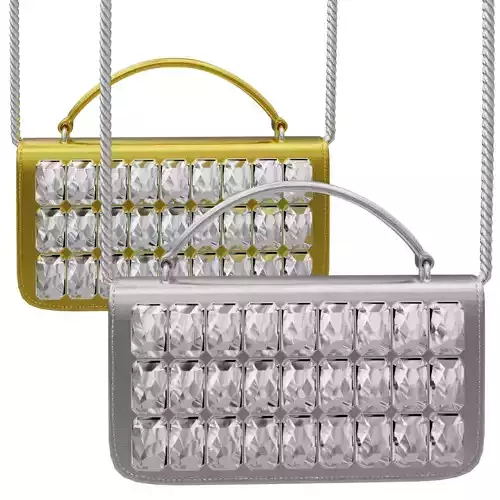 Moschino Laminated Bag With Jewel Stones Bag Low-poly 3D model