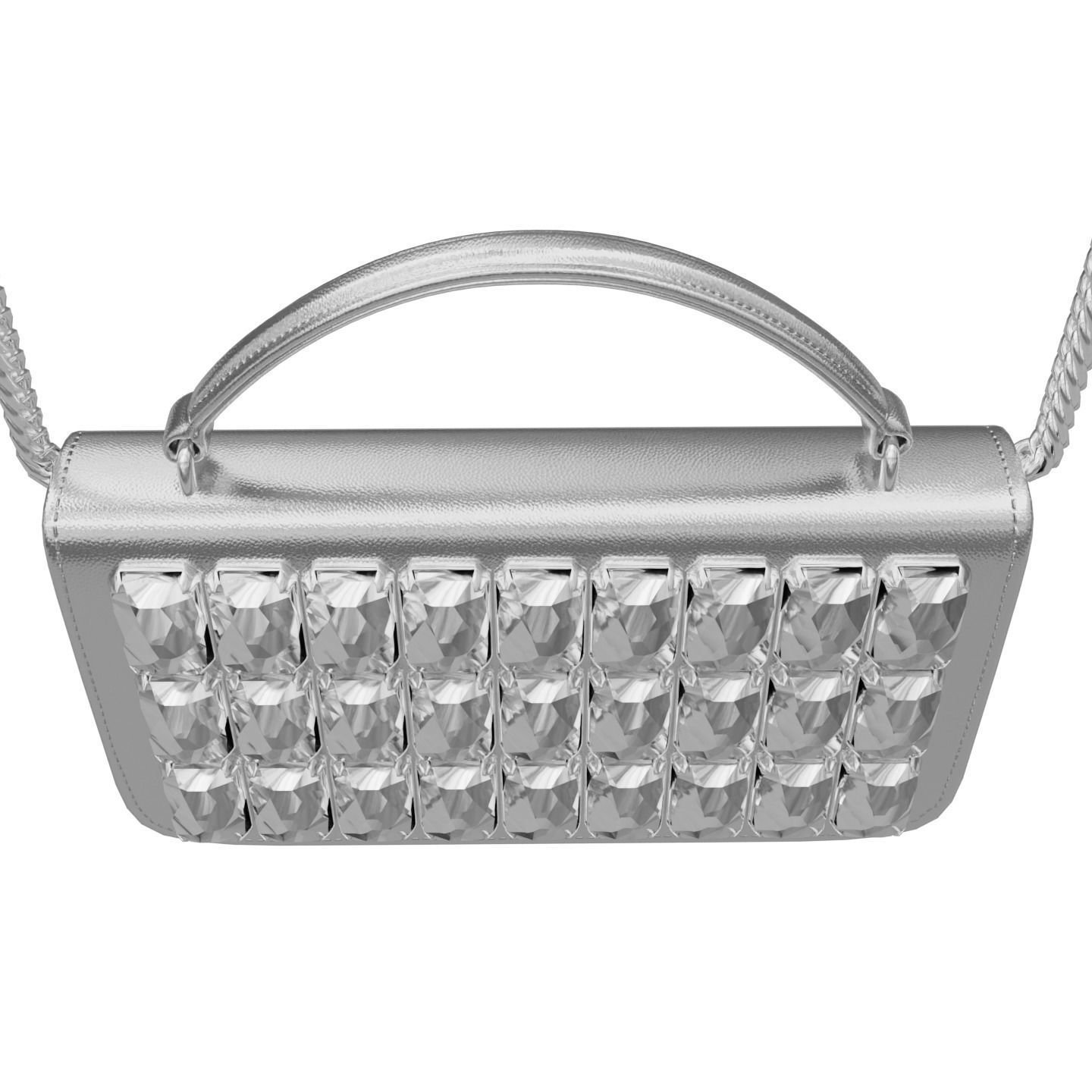 Moschino Laminated Bag With Jewel Stones Bag Low-poly 3D model_17