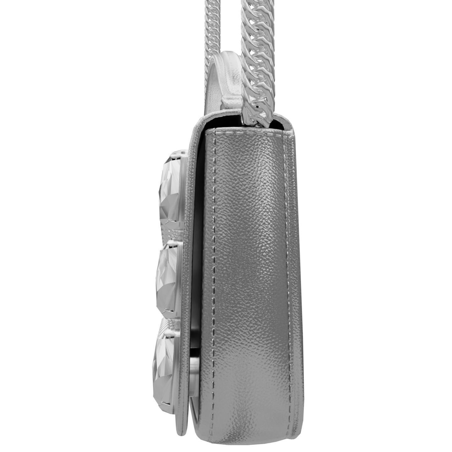 Moschino Laminated Bag With Jewel Stones Bag Low-poly 3D model_18