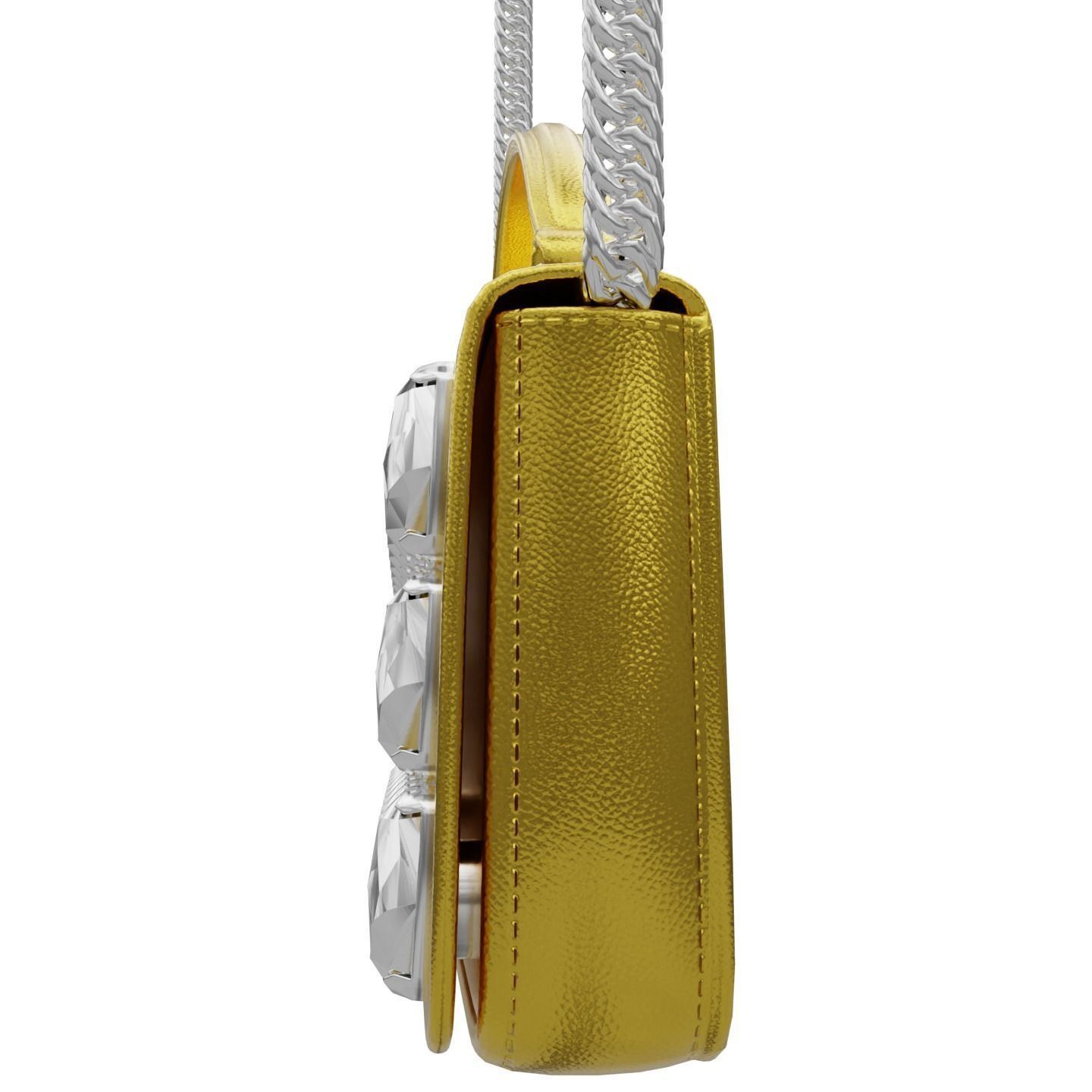 Moschino Laminated Bag With Jewel Stones Bag Low-poly 3D model_7