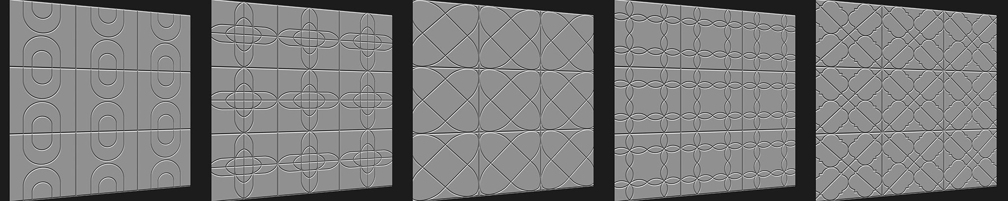 100 Tiles Patterns Noise for Zbrush Vol 1 3D model_21