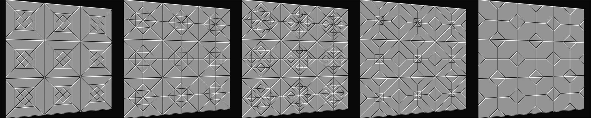 100 Tiles Patterns Noise for Zbrush Vol 1 3D model_6