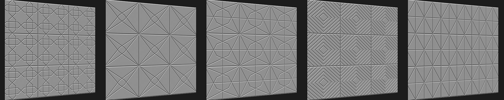 100 Tiles Patterns Noise for Zbrush Vol 1 3D model_13