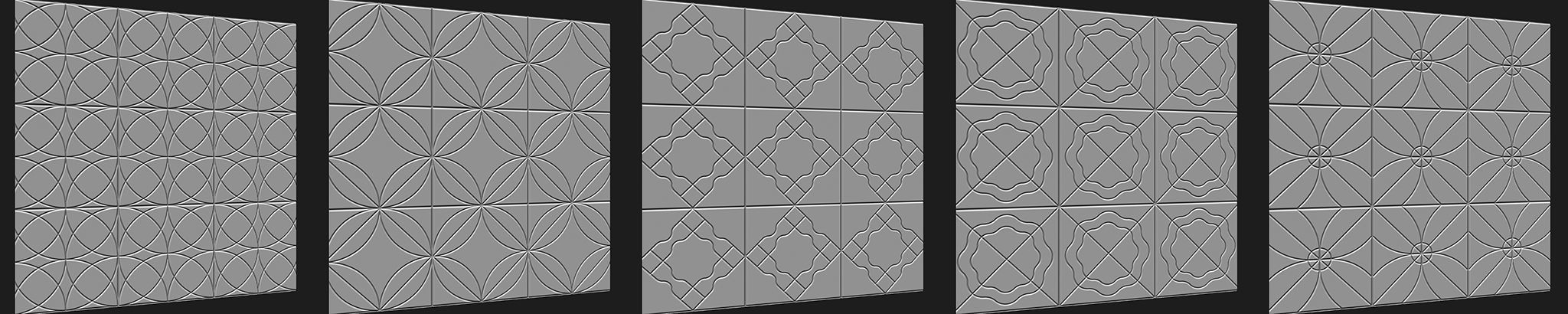 100 Tiles Patterns Noise for Zbrush Vol 1 3D model_22
