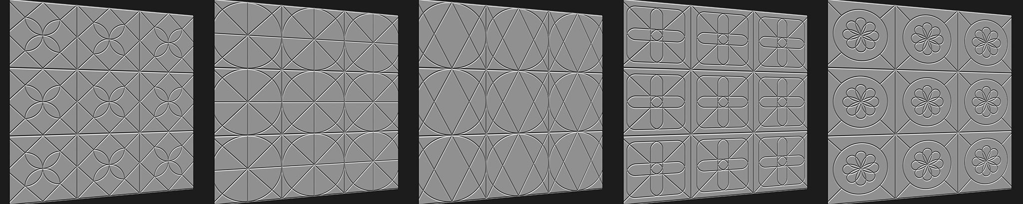 100 Tiles Patterns Noise for Zbrush Vol 1 3D model_24