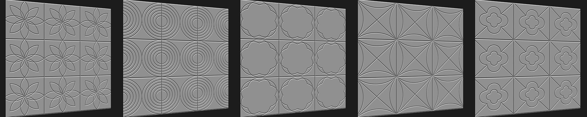 100 Tiles Patterns Noise for Zbrush Vol 1 3D model_25