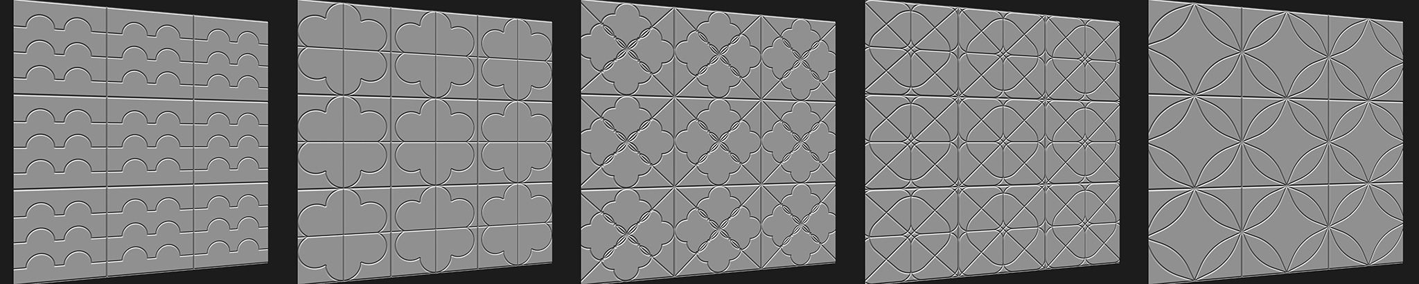 100 Tiles Patterns Noise for Zbrush Vol 1 3D model_23