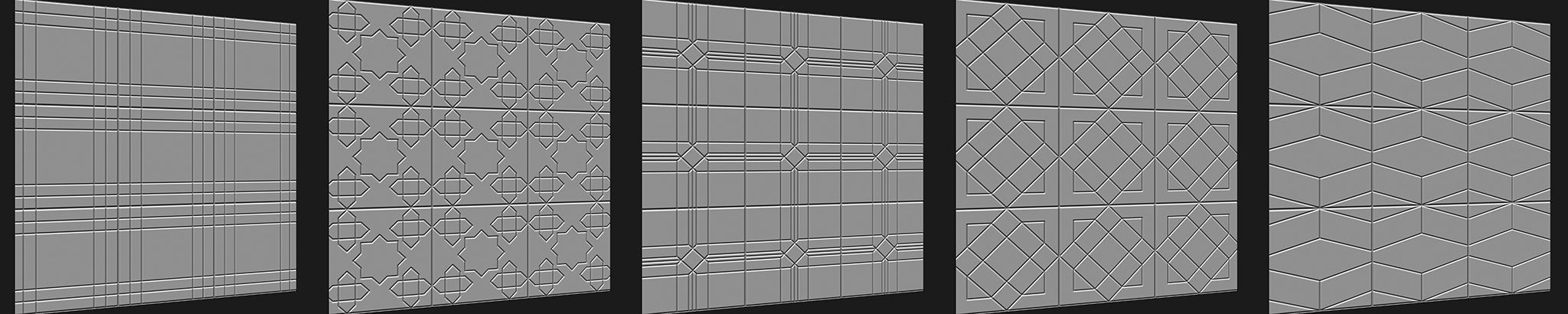 100 Tiles Patterns Noise for Zbrush Vol 1 3D model_12